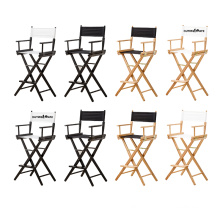 Custom luxury aluminium folding makeup artist wood folding director chairs, director garden chair